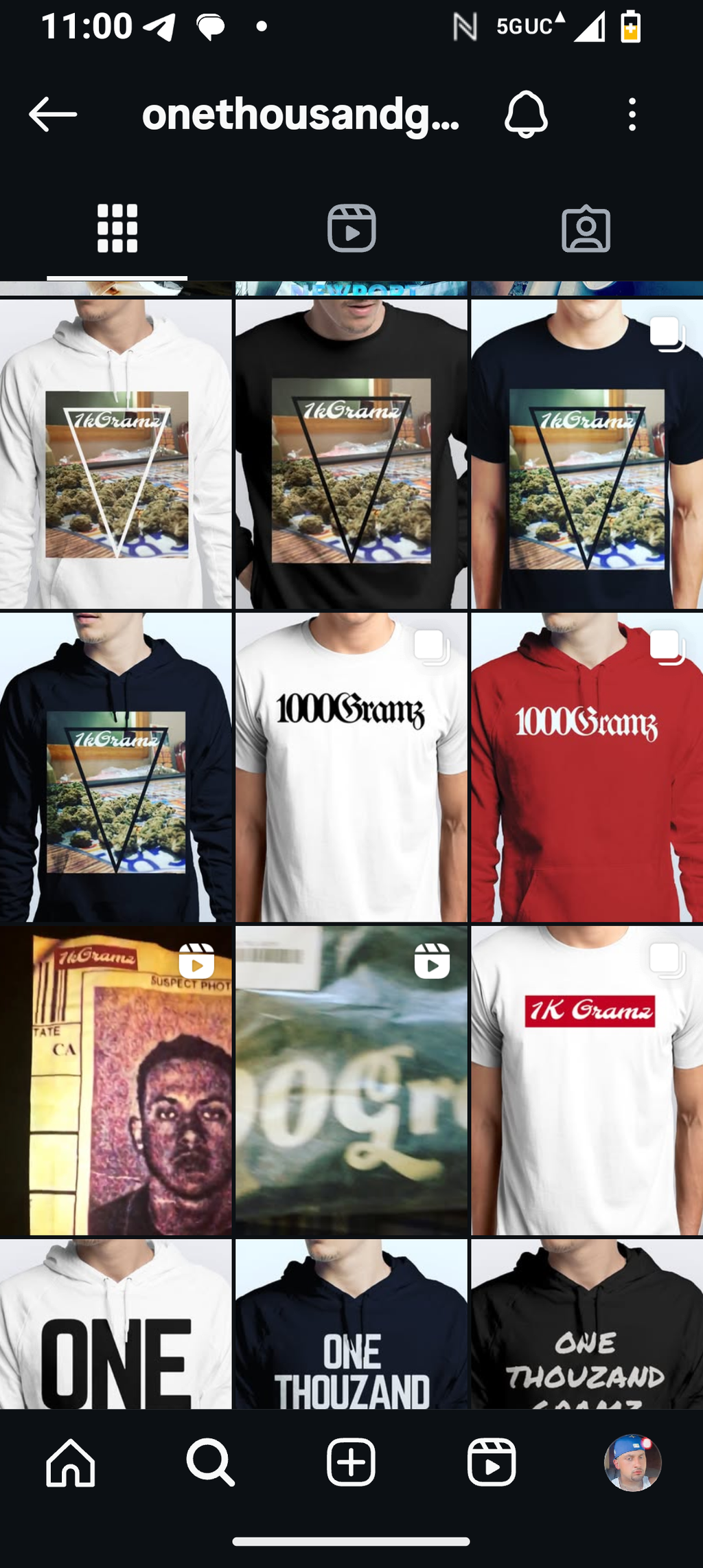 1000Gramz White Tees fitted